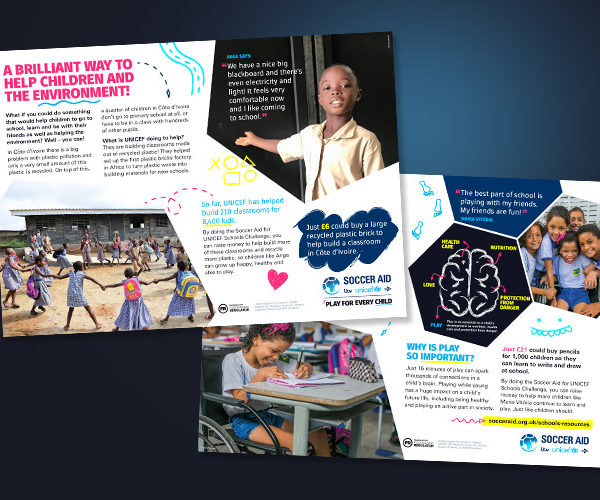 Soccer Aid Schools Challenge Learning Poster